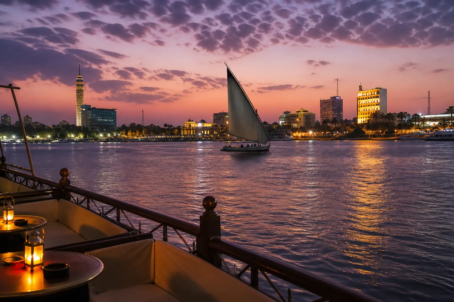 Nile River evening in Cairo